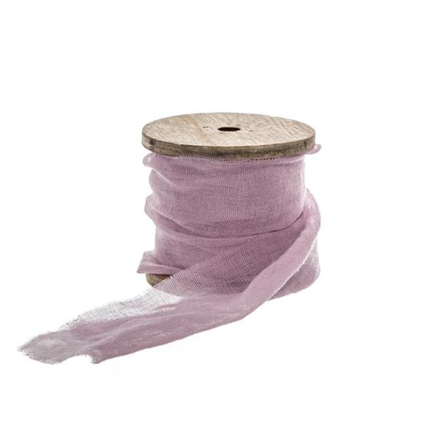 Mother’s Day Ribbons |  Ribbon With Wooden Spool Faux Silk Frayed Lavender (80mmx5m) Cotton Ribbons Cotton Ribbons