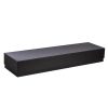 Rose Box Premium |  Matte Rose Box Dozen Deep Lid Black Set 3 (75x21x11cmH) Rose Box Premium Black