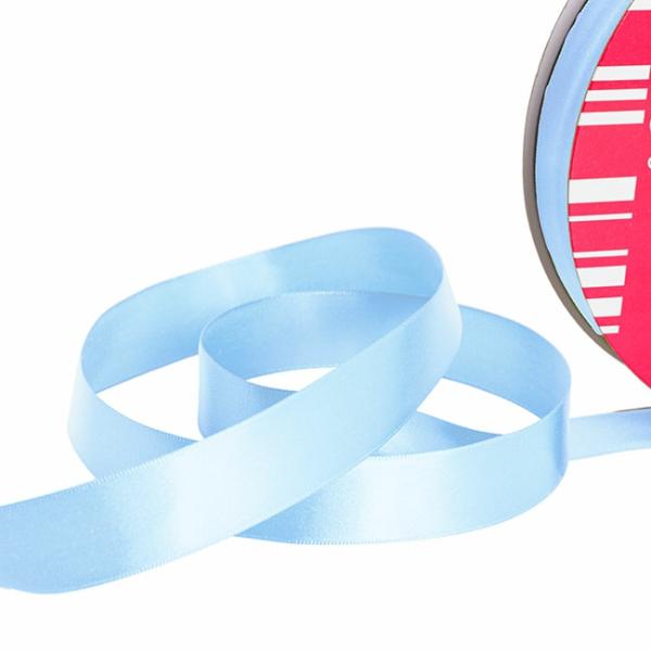 Satin Ribbons |  Jumbo Bulk Ribbon Single Face Satin Baby Blue (25mmx100m) Fabric & Paper Ribbons Satin Ribbons