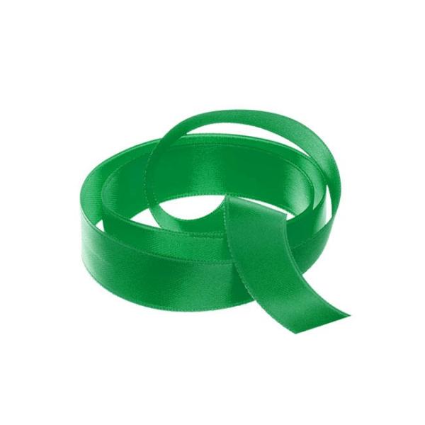 Satin Ribbons |  Ribbon Satin Deluxe Double Faced Emerald Green (15mmx25m) Fabric & Paper Ribbons Green