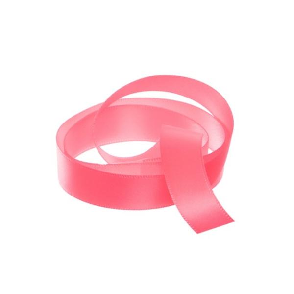 Satin Ribbons |  Ribbon Satin Deluxe Double Faced Watermelon (15mmx25m) Fabric & Paper Ribbons Pink