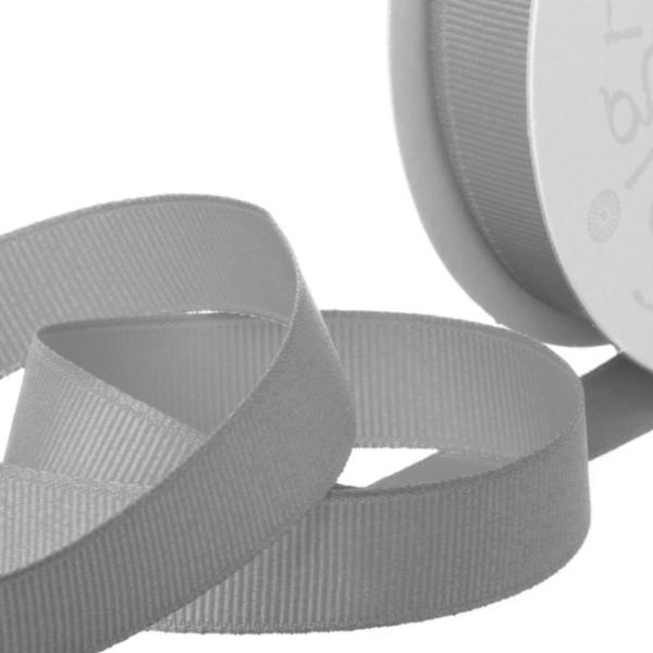 Grosgrain Ribbons |  Ribbon Plain Grosgrain Charcoal (25mmx20m) Fabric & Paper Ribbons Dark Grey