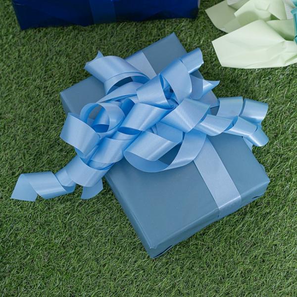 Poly Tear Ribbon |  Premium Non Tear Florist Ribbon Satin Powder Blue (30mmx50m) Fabric & Paper Ribbons Poly Tear Ribbon