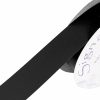 Poly Tear Ribbon |  Premium Tear Ribbon Embossed Grosgrain Black (30mmx50m) Fabric & Paper Ribbons Black