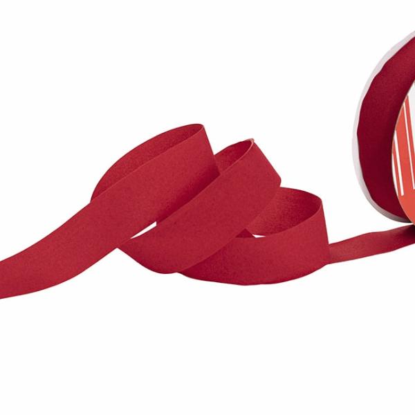 Velvet Ribbon |  Ribbon Deluxe Velvet Cut Edge Red (25mmx20m) Fabric & Paper Ribbons Red