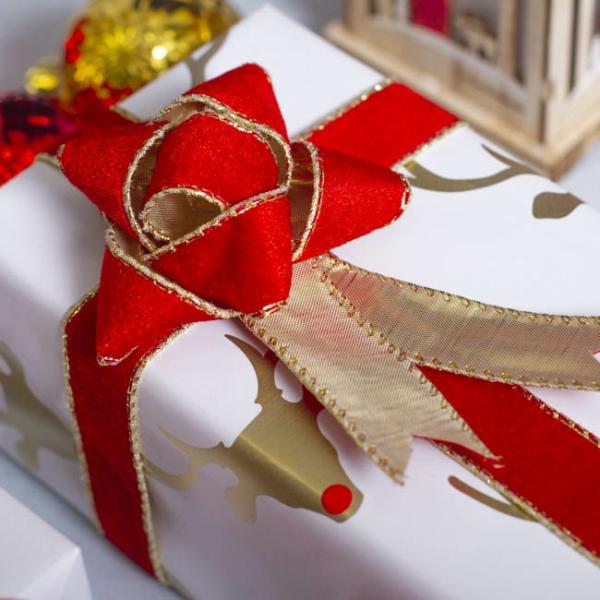 Velvet Ribbon |  Ribbon Velvet With Gold Backing Red Wired Edge (25mmx10m) Fabric & Paper Ribbons Red