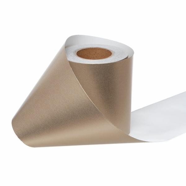 Wrapping Paper Rolls |  Wrapping Narrow Roll Solid Gloss Champagne (10cmx25m) Wrapping Paper Gold