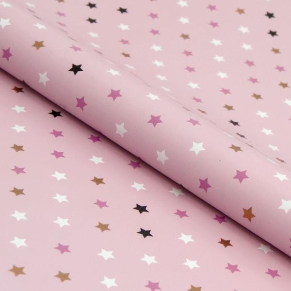 Wrapping Paper Rolls |  Gift Wrapping Paper Handi Roll Gloss Star Pink (70cmx10m) Wrapping Paper Soft Pink